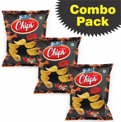 SHYAMG Potato Chips Korean Chilli - Hot & Spicy Combo Pack Chips