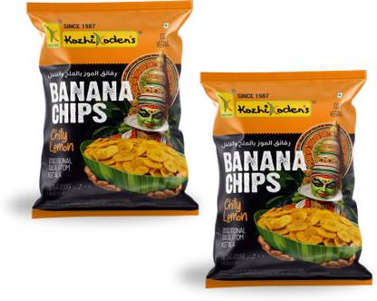 kozhikoden's Banana Chips Chilli Lemon Banana Chips Crispy Kerala Snack Vegan & Healthy Chips