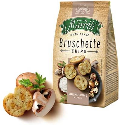 Maretti Oven Baked Bruschette Chips Mushroom & Cream are a delicious and convenient Chips