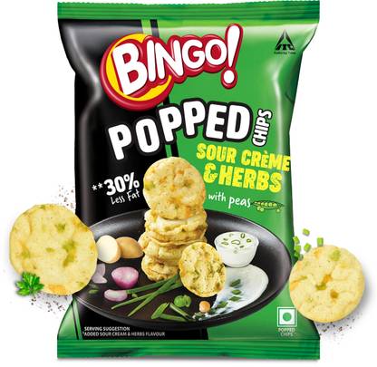 Bingo Sour Creme & Herbs Popped Chips