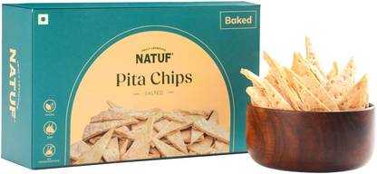 Natuf Pita Chips Salted & Baked | Perfect with Dips & Starter Chips