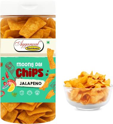 aggarwalnamkeen Moong Chips Jalapeno Tasty Flavoured Chips | Crunchy & Tasty Chips