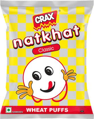 CRAX Natkhat Classic Wheat Puffs Snacks Chips