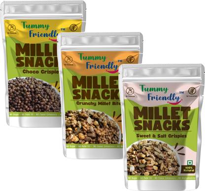 TummyFriendly Foods TummyFriendly Healthy Snacks for Kids - MilletBites-ProteinBites-ChocoNuts Puffcorn