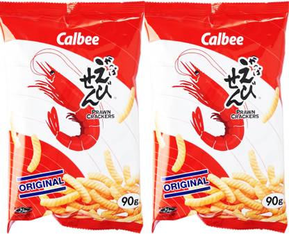 Calbee Original Prawn Crackers, 90g (Pack of 2)