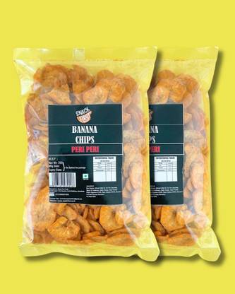 SNACK FIRST Banana Chips Crispy Snack, Combo of 2, peri peri Flavor Chips