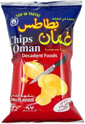 Decadent Foods Oman Potato Chips Chilli Flavour | Spicy and Crispy Snack Chips
