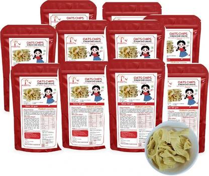 Pueritia Oats Cream and Onion Protein Chips - Advanced Vacuum-cooked, Gluten-Free, Millet Chips