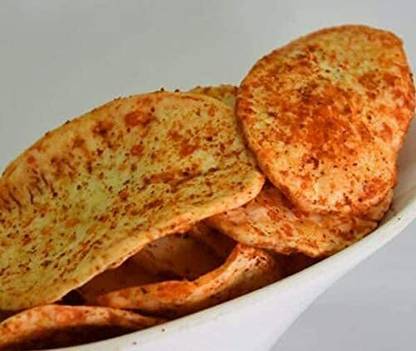 Organic Bites Ready to eat Potato Chips Spicy|Red Chilli Aloo Chips|Low Fat Masala PATTA Wafer Chips