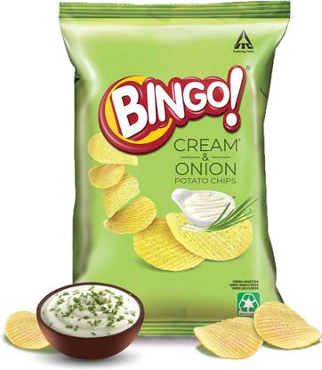 Bingo Cream and Onion Potato Chips