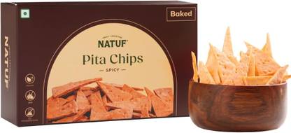 Natuf Pita Chips Spicy & Baked | Perfect with Dips & Starter Chips Chips