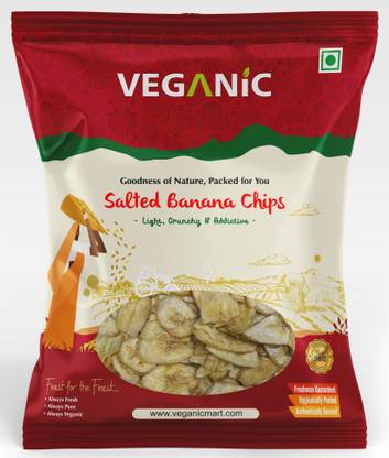 Veganic Banana Chips | Salted Kerala Plantain Wafers Ethakka Upperi