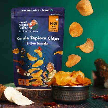 Sweet Karam Coffee Indian Masala Tapioca Chips Chips
