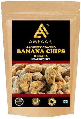 AWFAAKI JAGGERY COATED BANANA CHIPS / SHARKARA UPPERI / SARKKARA VARATTI / KERALA 250 GM Chips