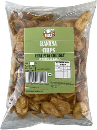 SNACK FIRST Banana Chips Crispy Snack, Chatpata Chutney Flavor Chips