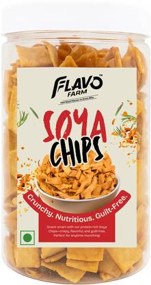 FlavoFarm Soya Chips – Flavoured Crispy Snack for Quick Bites & Party Fun