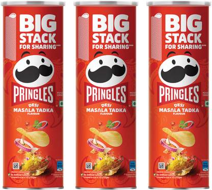 Pringles Desi Masala Tadka Potato Chips, Crispy Snack Chips