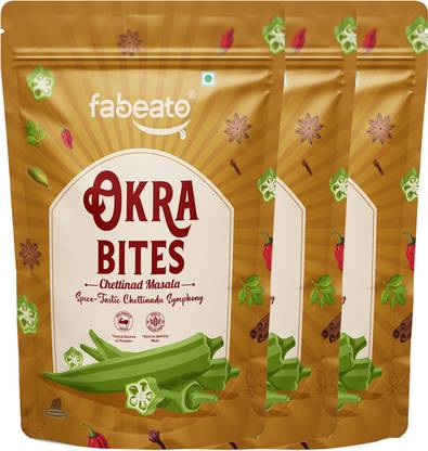 Fabeato Chettinad Okra Chips|Bhindi |Vacuum Fried|Gluten Free|No Artificial Flavour Chips