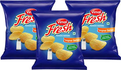 VIMAL Fresh Original Salted Wafers - Crispy Indian Snack, 150g x 3 - Classic, Crunchy