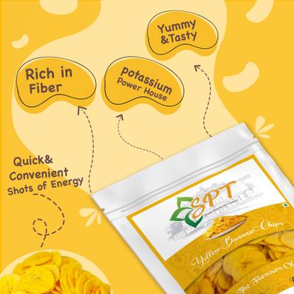 Shree Parshwa Traders Yellow Banana Chips 400 gm | Sweet Serenity Banana Snackers Chips