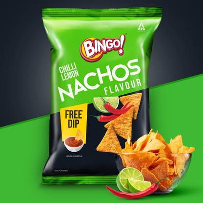 Bingo Nachos Chilli Lemon with Dip Promo Nachos