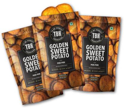 To Be Honest Vegetable Chips | Golden Sweet Potato Chips with Peri Peri |Gluten Free Chips