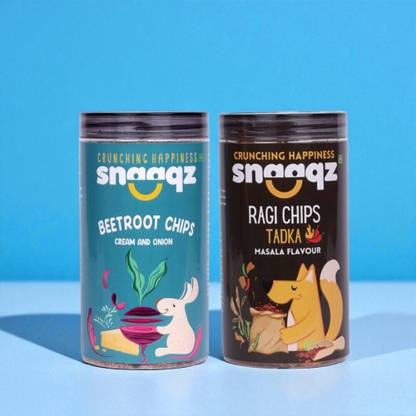 Snaaqz Beetroot Cream & Onion + Ragi Masala Chips