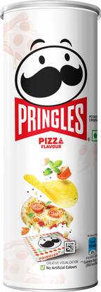 Pringles Potato Chips Pizza Flavor, Crispy Snack for Movie & Game Nights, On-the-Go Chips