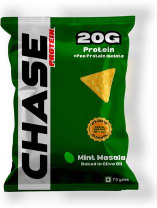 CHASE PROTEIN High Protein Baked Chips 20g Protein Mint Masala