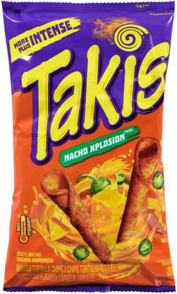 Takis Nacho Xplosion Testy Hot Crispy Tortilla Chips (Challenge the Hot) Nachos