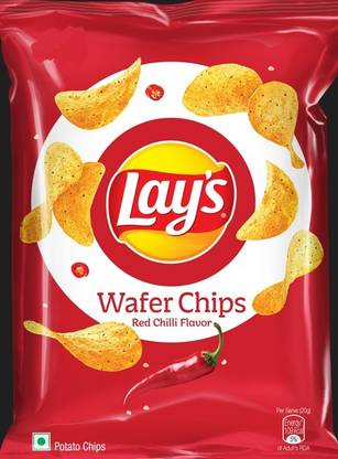 Lay's Wafer Style Potato Chips , Sundried Chilli, Crispy Thin Chips Snacks Chips