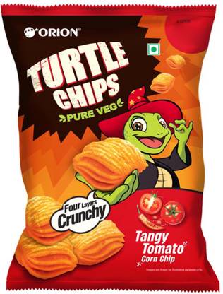 ORION Turtle Tangy Tomato - 100% Veg Party Snack Chips