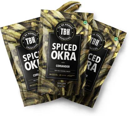 To Be Honest Vegetable Chips|Spiced Okra with Coriander|Gluten Free|Vegan Friendly Snack Chips