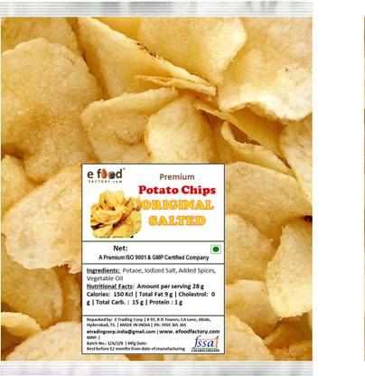 E Food Factory Original Salted Potato Chips 500 g Chips