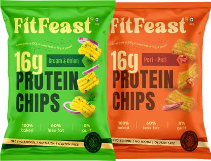 FitFeast Protein Chips, Pack of 6 Chips