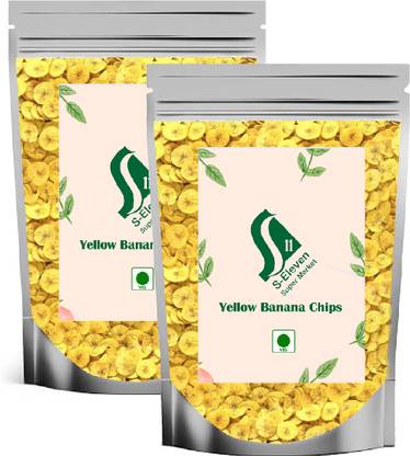 S Eleven Super Market Crispy and Crunchy Yellow Kerala Banana Chips/Banana Waffers Chips