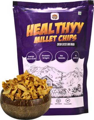 The Earthly Life Healthyy Millet Chips Cream Cheese & Onion Chips