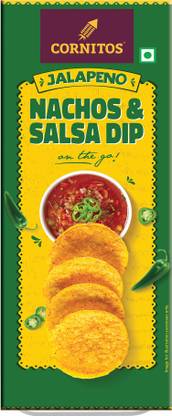 CORNITOS Jalapeno Nachos and Salsa Dip Tray Nachos
