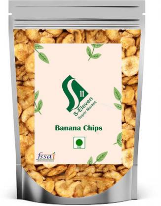 S Eleven Super Market Ready to Eat Black Pepper & Salted Fried Crispy Banana Wafer/Kela Wafer Chips