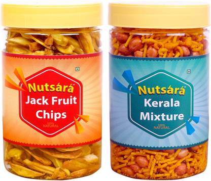 nutsara Jackfruit Chips (125g) and Kerala Mixture (200g) Combo (325GM) Chips