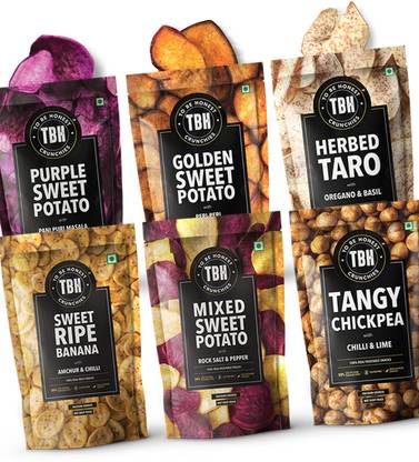 To Be Honest Fruit & Vegetable Crunchies-Ripe Banana,Chickpea,Taro,Sweet Potato Chips Chips
