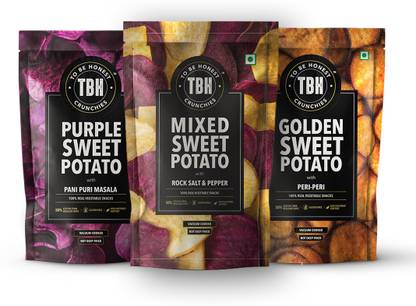 To Be Honest Vegetable Chips|Mixed Sweet Potato, Golden Sweet Potato,Purple Sweet Potato Chips