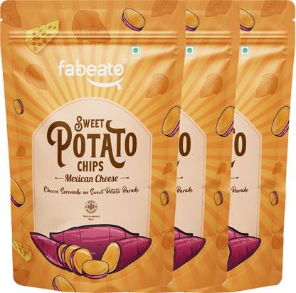 Fabeato Mexican Cheese Sweet Potato Chips|Vacuum Fried|Gluten Free |Vegan Friendly Snack Chips