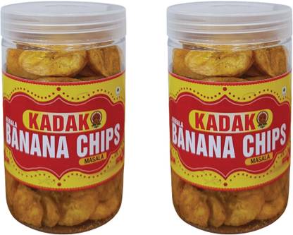 meena'sbakery masala banana chips 125gm+125gm PACK OF TWO Chips