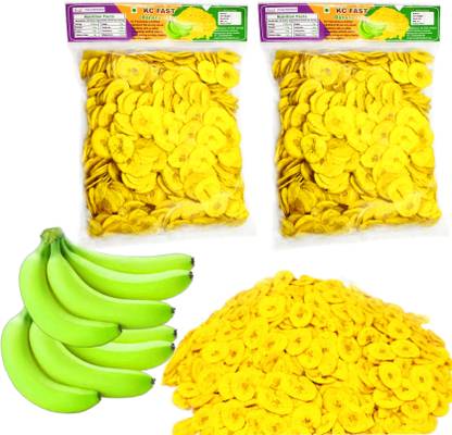 KC FAST Pack of 2 100g Banana Chips Tasty 2×100g Chips