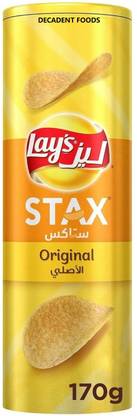 Decadent Foods Lays Stax Original Potato Crisps Give You the Full Flavor and Crispy Crunch Chips