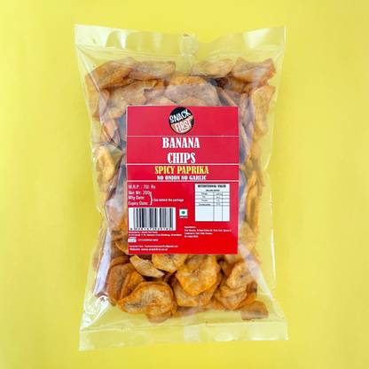 SNACK FIRST Banana Chips Crispy Snack, Spicy Paprika Flavor Chips