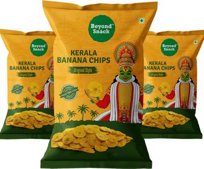 Beyond Snack Kerala Banana Chips Original Style Pack of 3 Chips