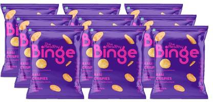 The Healthy Binge Ragi Chatpata Chat baked not fried, Protein Rich, 0% Cholesterol Chips