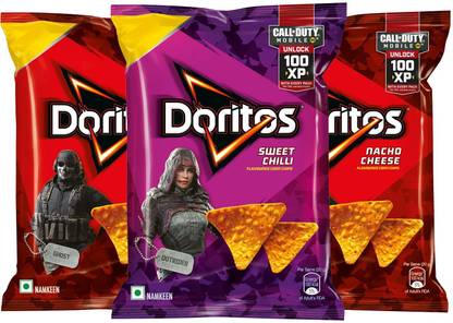 DORITOS 2 Nacho Cheese, 1 Sweet Chilli Nachos